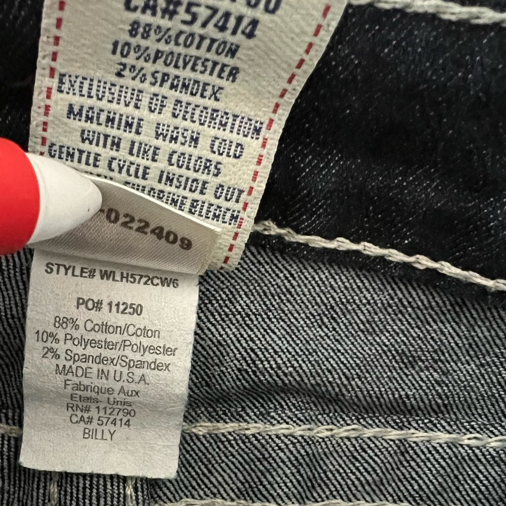 True Religion Billy Disco Crystal Button Bootcut Jeans – Size 25 - Picture 13 of 14